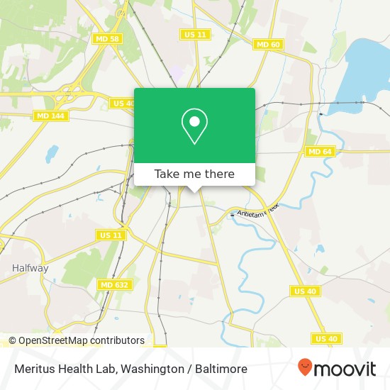 Meritus Health Lab, 370 Mill St map