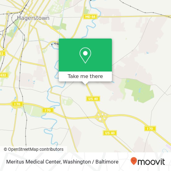 Mapa de Meritus Medical Center, 1741 Dual Hwy