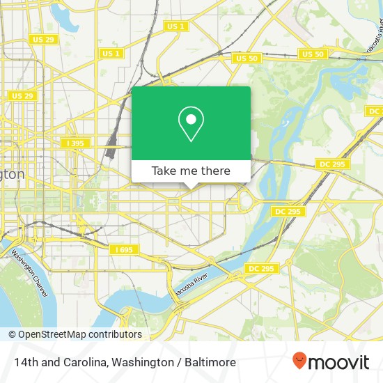 Mapa de 14th and Carolina, Washington, DC 20002