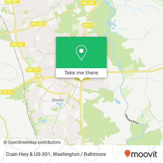 Mapa de Crain Hwy & US-301, Bowie, MD 20715