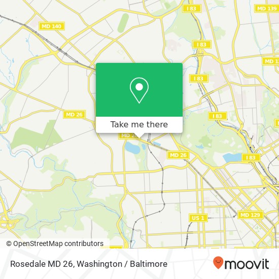 Mapa de Rosedale MD 26, Baltimore, MD 21215