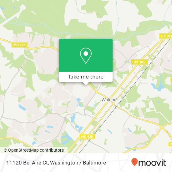 Mapa de 11120 Bel Aire Ct, Waldorf, MD 20603