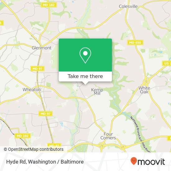 Hyde Rd, Silver Spring, MD 20902 map