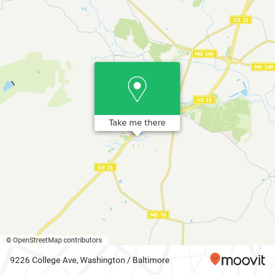 Mapa de 9226 College Ave, Emmitsburg, MD 21727
