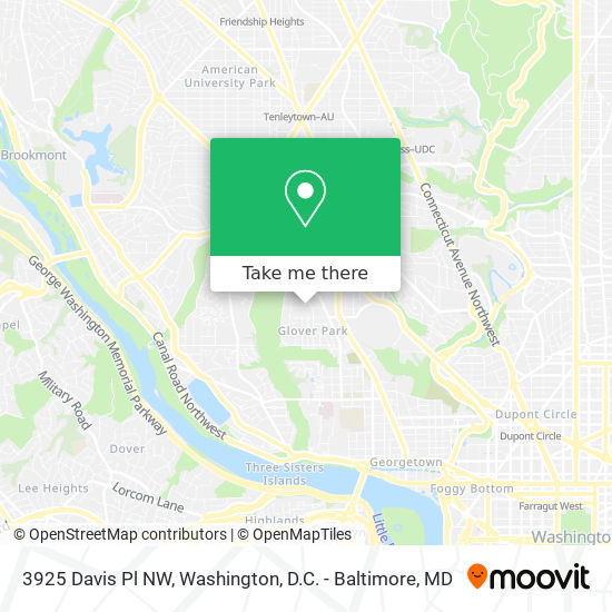 Mapa de 3925 Davis Pl NW