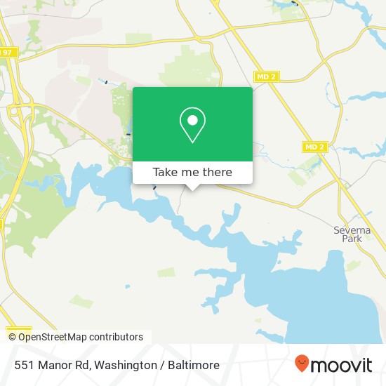 Mapa de 551 Manor Rd, Severna Park, MD 21146