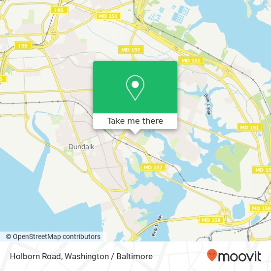 Mapa de Holborn Road, Holborn Rd, Dundalk, MD 21222, USA