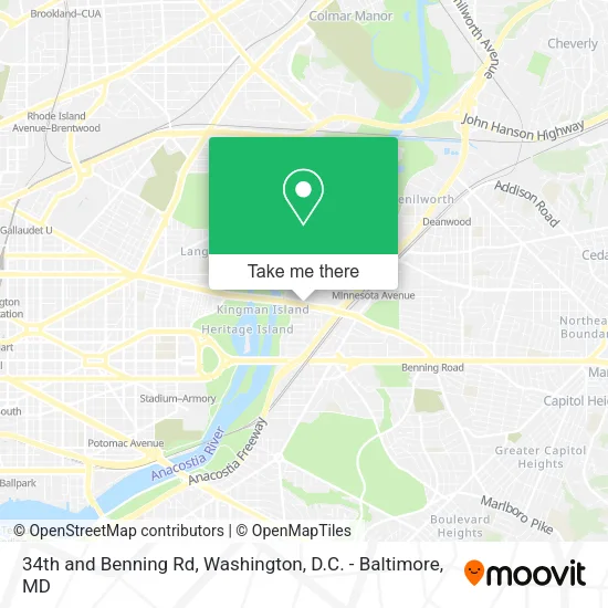 Mapa de 34th and Benning Rd