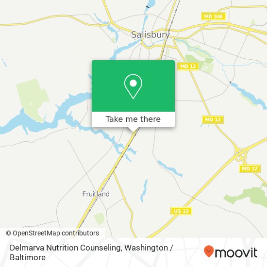 Mapa de Delmarva Nutrition Counseling, 106 Pine Bluff Rd