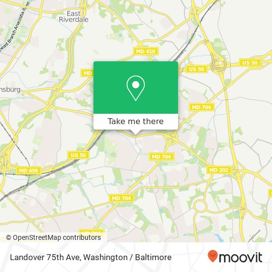 Mapa de Landover 75th Ave, Hyattsville, MD 20785