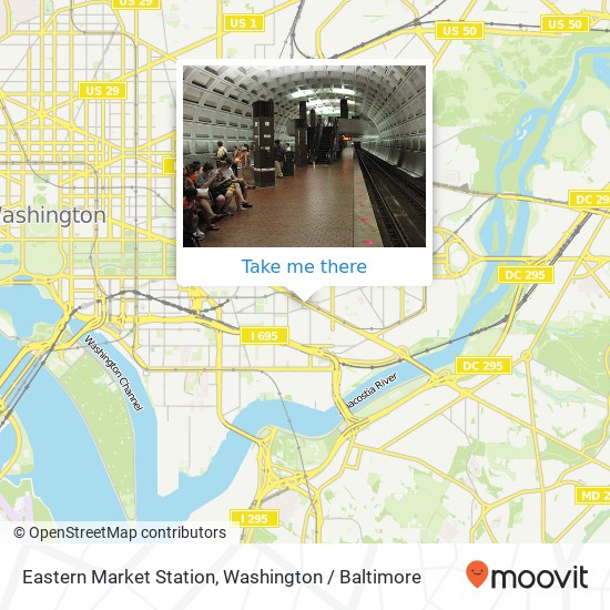 Mapa de Eastern Market Station, Eastern Market Station, 701 Pennsylvania Ave SE, Washington, DC 20003, USA