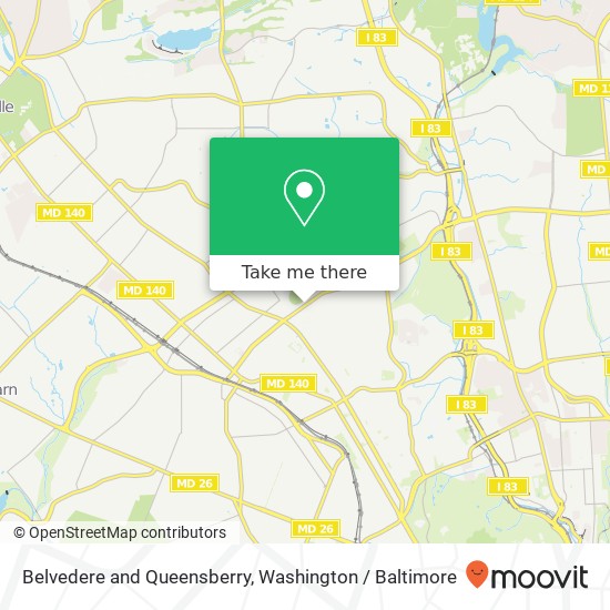 Mapa de Belvedere and Queensberry, Baltimore, MD 21215
