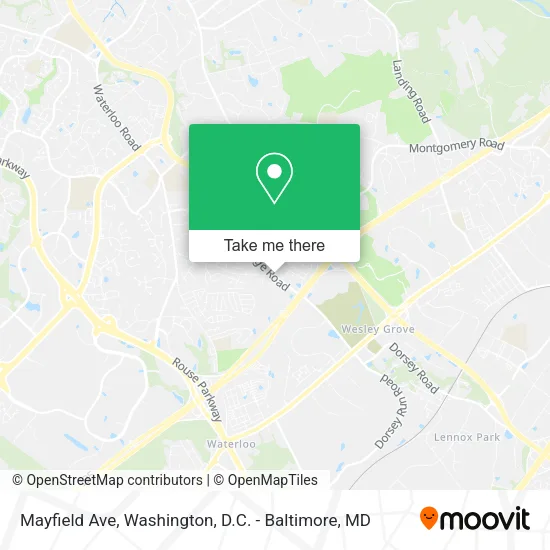 Mayfield Ave map
