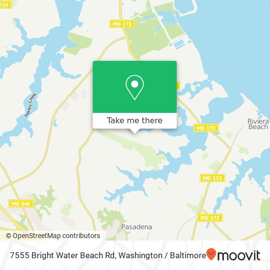 7555 Bright Water Beach Rd, Glen Burnie, MD 21060 map