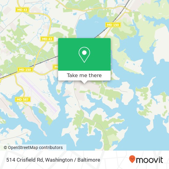 514 Crisfield Rd, Middle River, MD 21220 map