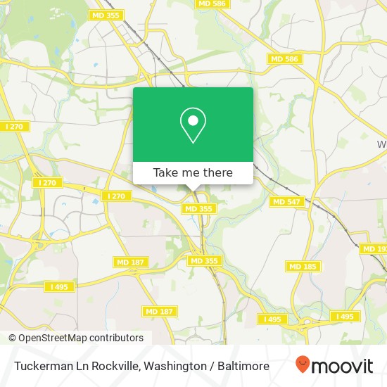 Mapa de Tuckerman Ln Rockville, Rockville, MD 20852