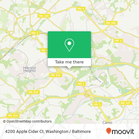 Mapa de 4200 Apple Cider Ct, Suitland, MD 20746