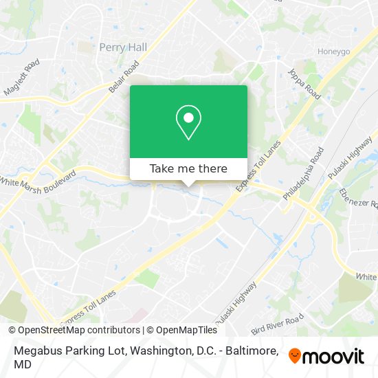 Megabus Parking Lot map
