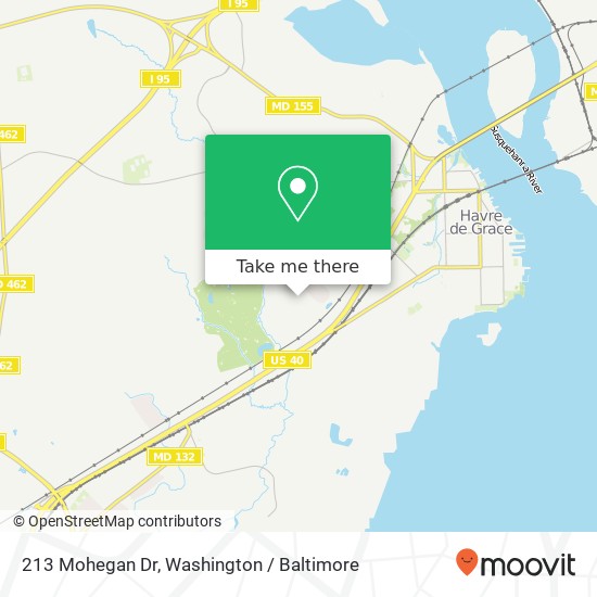 Mapa de 213 Mohegan Dr, Havre de Grace, MD 21078