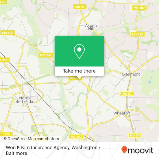 Mapa de Won K Kim Insurance Agency, 12111 Heritage Park Cir