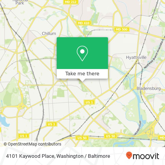 4101 Kaywood Place, 4101 Kaywood Pl, Mt Rainier, MD 20712, USA map