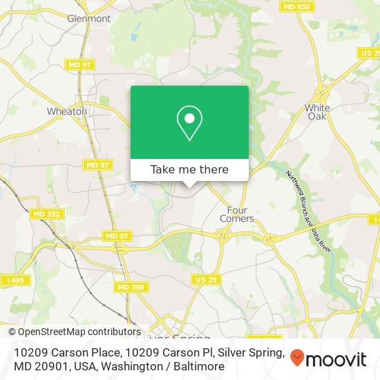 10209 Carson Place, 10209 Carson Pl, Silver Spring, MD 20901, USA map