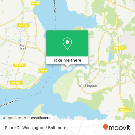 Shore Dr, Fort Washington, MD 20744 map