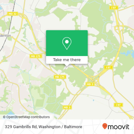 Mapa de 329 Gambrills Rd, Gambrills, MD 21054