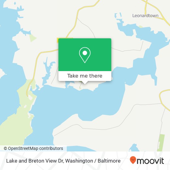 Mapa de Lake and Breton View Dr, Leonardtown, MD 20650