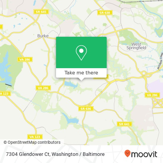 Mapa de 7304 Glendower Ct, Springfield, VA 22153