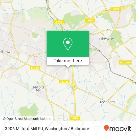 3906 Milford Mill Rd, Windsor Mill, MD 21244 map