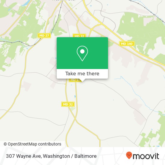 Mapa de 307 Wayne Ave, Westminster, MD 21157