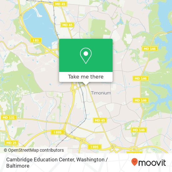 Mapa de Cambridge Education Center, 2080 York Rd