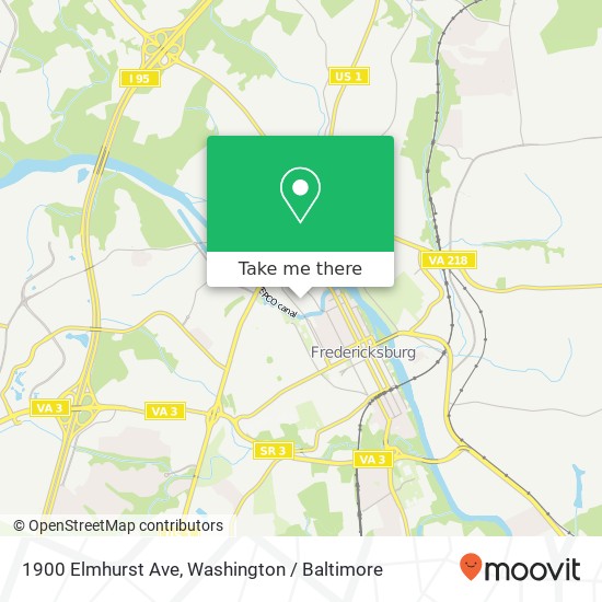 1900 Elmhurst Ave, Fredericksburg, VA 22401 map