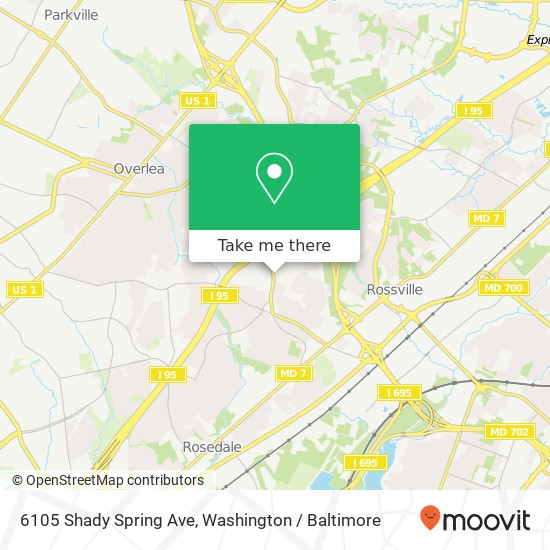 6105 Shady Spring Ave, Rosedale, MD 21237 map