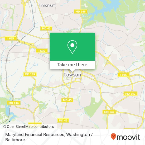 Mapa de Maryland Financial Resources, 744 Dulaney Valley Rd