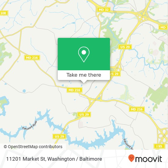 Mapa de 11201 Market St, Fulton, MD 20759