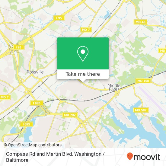 Compass Rd and Martin Blvd, Middle River, MD 21220 map