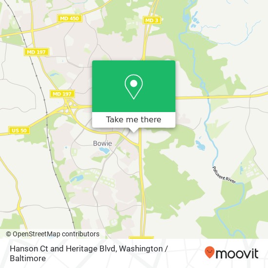 Hanson Ct and Heritage Blvd, Bowie, MD 20716 map