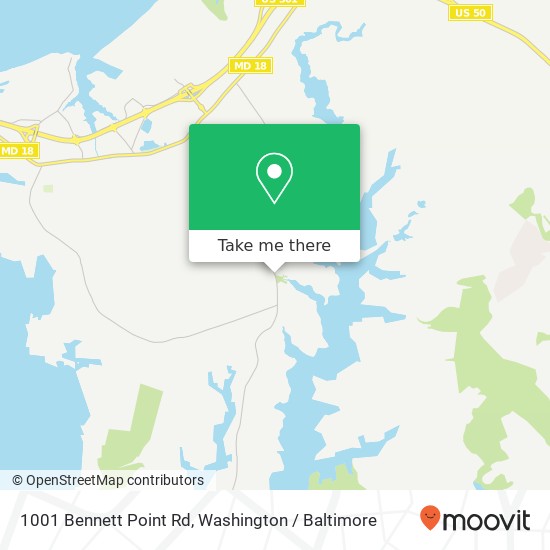 Mapa de 1001 Bennett Point Rd, Queenstown, MD 21658