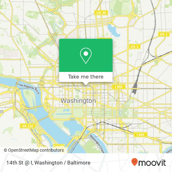 14th St @ I, Washington, DC 20005 map