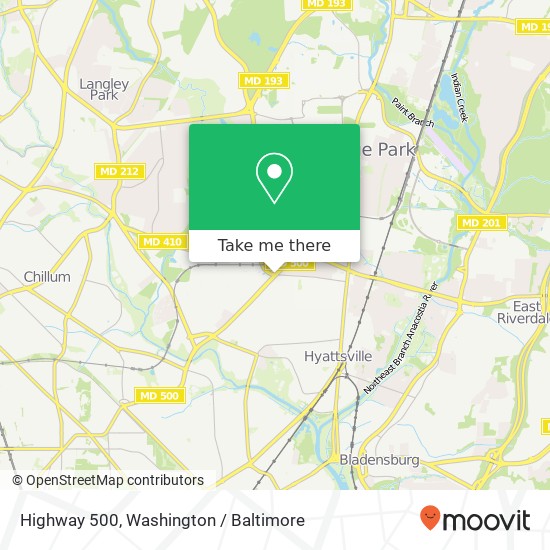 Mapa de Highway 500, Hyattsville, MD 20782