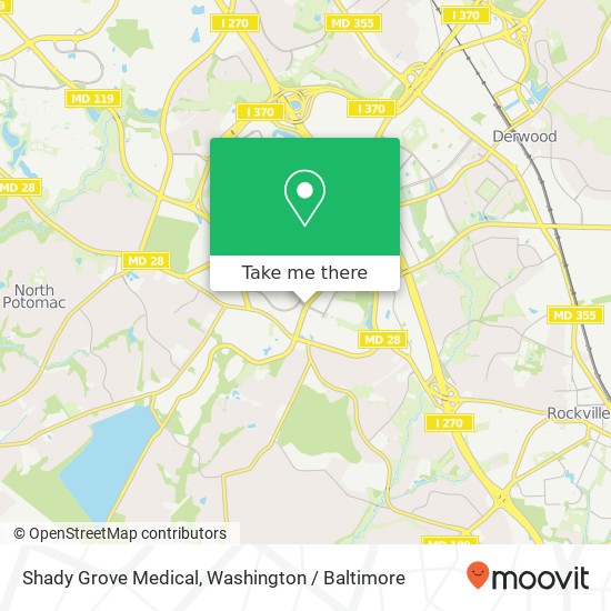 Shady Grove Medical, Rockville, MD 20850 map