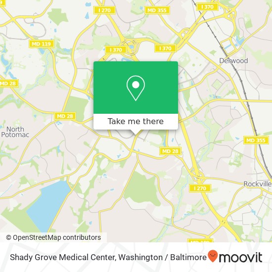 Shady Grove Medical Center, Rockville, MD 20850 map