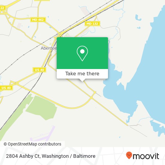 Mapa de 2804 Ashby Ct, Aberdeen Proving Ground, MD 21005