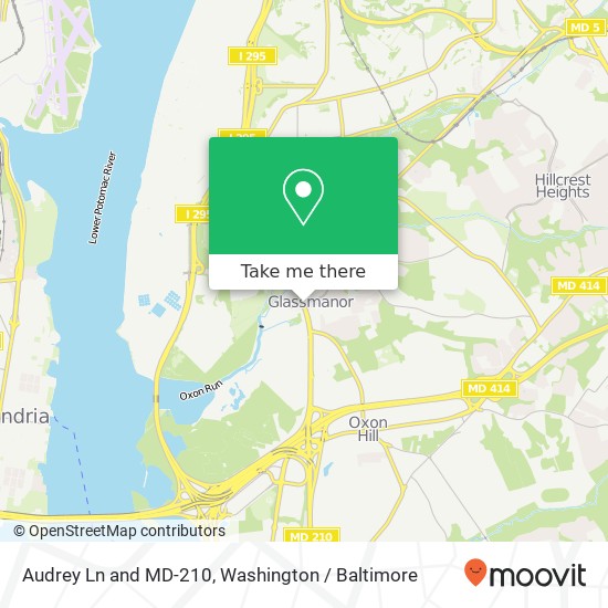 Mapa de Audrey Ln and MD-210, Oxon Hill, MD 20745