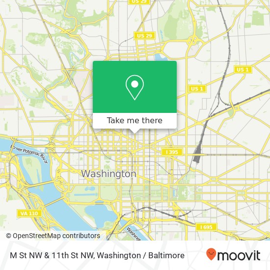 Mapa de M St NW & 11th St NW, Washington, DC 20005