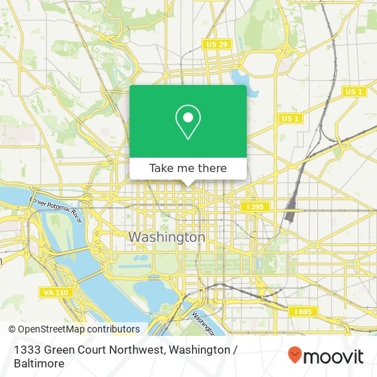 1333 Green Court Northwest, 1333 Green Ct NW, Washington, DC 20005, USA map