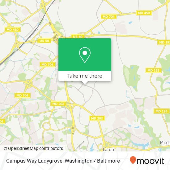 Campus Way Ladygrove, Bowie, MD 20721 map