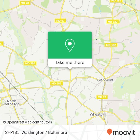 Mapa de SH-185, Silver Spring (WHEATON), MD 20906